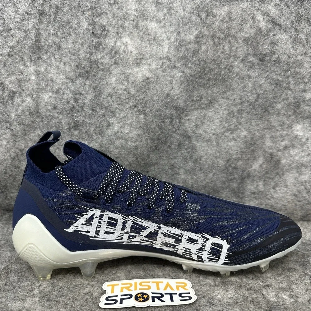 Adidas Adizero Primeknit Football Cleats Mens Size 12.5 Navy White GV9623